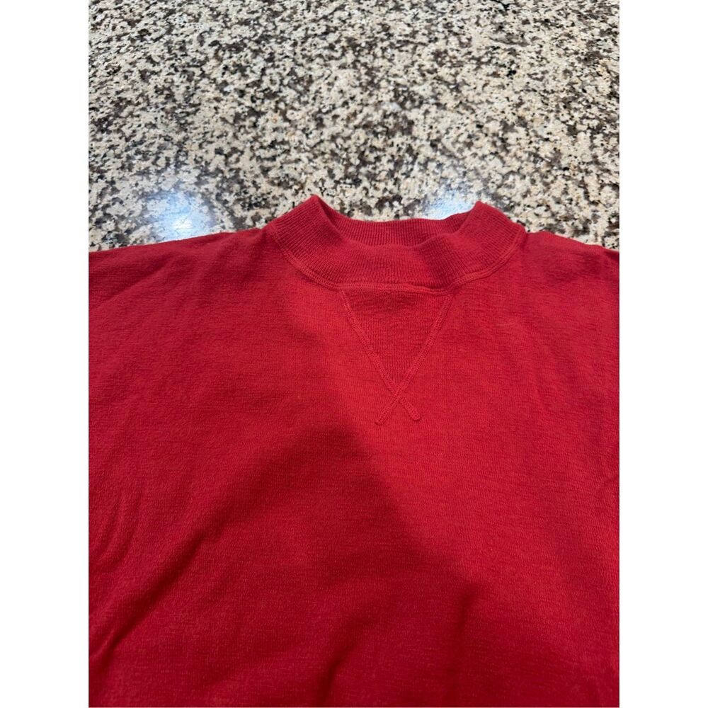 Madewell red mock neck pullover sweater size medium - Picture 3 of 7